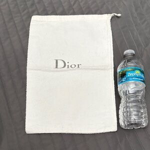 Dior Cream Drawstring Bag